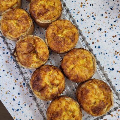 Mini quiche asperge ham