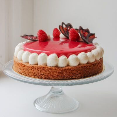 Sloffentaart Kers en Pistache